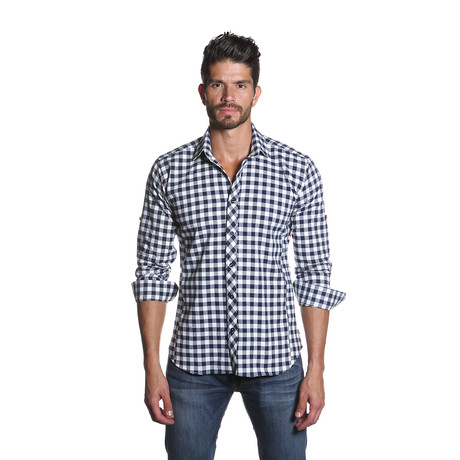 OTT Button-Up Shirt // Blue + White Check (S)