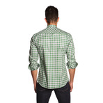 AVERY Button-Up Shirt // Green Check (S)