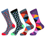 Zig Zag Socks // Pack of 4