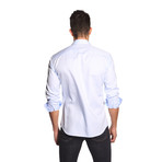 THOMAS Button-Up Shirt // Baby Blue Diamond Jacquard (XL)