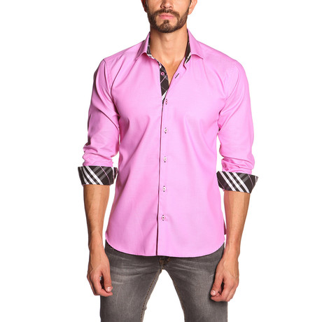 Jared Lang // THOMAS Button-Up Shirt // Muted Fuschia (S)