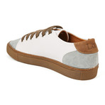 Denizen Leather + Suede Sneaker // White + Grey (US: 8.5)