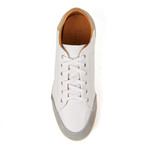Eren Leather + Suede Sneaker // White + Grey + Sand (US: 12)