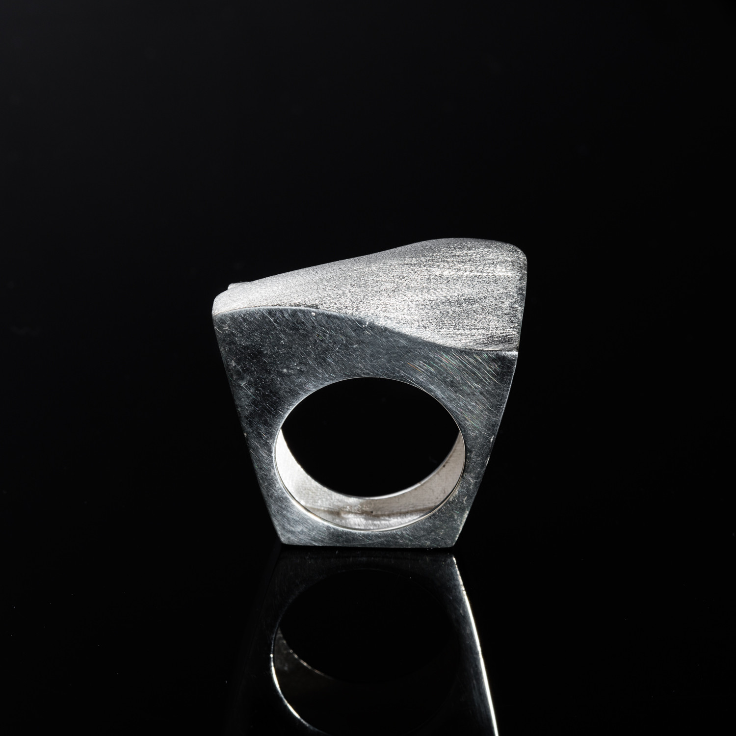 Bilbao Curved Square Ring (Size 5) - Sikara Jewelry - Touch of Modern