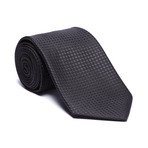 Silk Tie // Black Pincheck