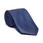 Silk Tie // Navy Micro Check