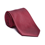 Silk Tie // Red Micro Check