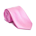 Silk Tie // Pink Micro Check