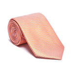 Silk Tie // Orange Micro Check