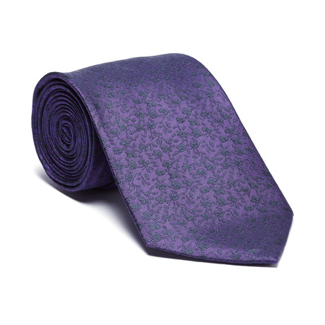 Bertigo // Silk Tie // Purple Tossed Flower