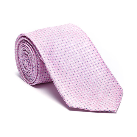 Silk Tie // Pink Weave Pattern