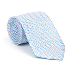 Silk Tie // White Weave Pattern