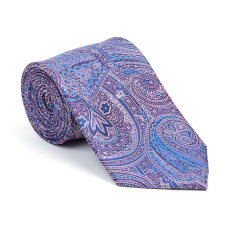 Silk Tie // Purple Paisley