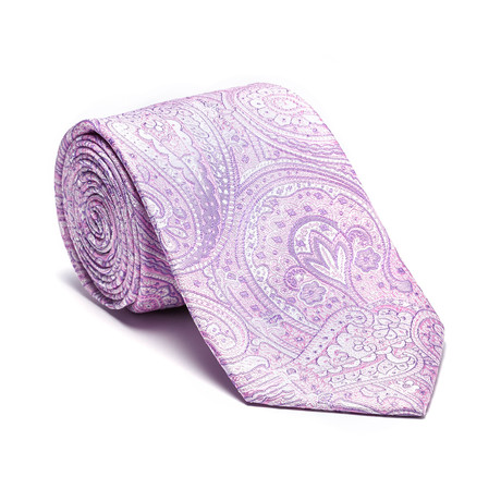 Silk Tie // Orchid Pink Paisley
