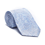 Silk Tie // Light Blue Paisley