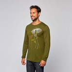 Mushroom Long-Sleeve Tee // Olive (XL)