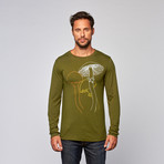 Mushroom Long-Sleeve Tee // Olive (XL)