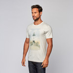 Lighthouse Postcard Tee // Silver (M)