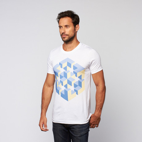 Exploded Cube Tee // White (S)
