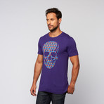 Geometric Skull Tee // Purple (L)