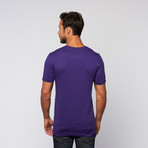 Geometric Skull Tee // Purple (L)