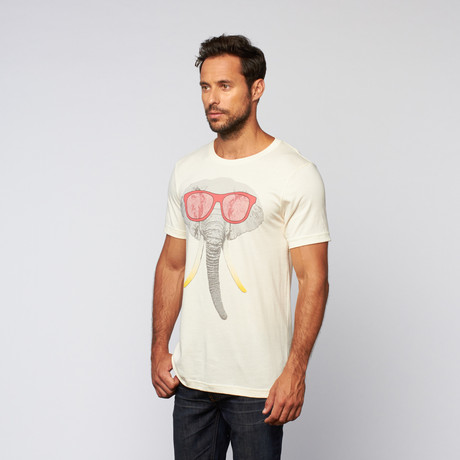 Elephant in Sunglasses Tee // Natural (S)