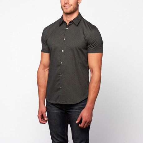 Short Sleeve Button Up Shirt // Black (S)