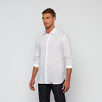 Linen Button Up Dress Shirt // White (3XL)
