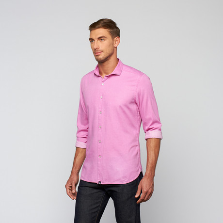 Button Up Dress Shirt // Magenta (XS)