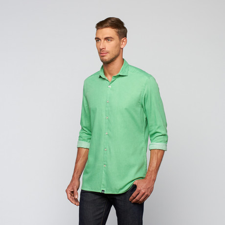 Button Up Dress Shirt // Green (S)