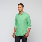Button Up Dress Shirt // Green (M)