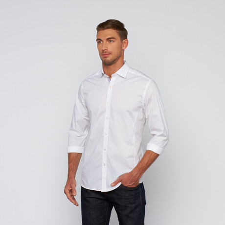 Button Up Dress Shirt // White (S)