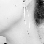 Linear Ombre Earrings (Sterling Silver)