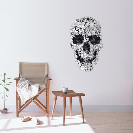Doodle Skull (21"W x 35"H)