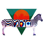 Rainbow Zebra (21"W x 13"H)