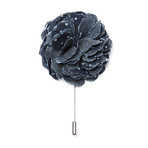 Lapel Pin // Dark Blue Polka Dot