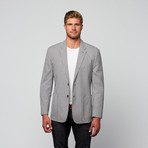Cotton Modern Fit Blazer // Black + White Check (XL)