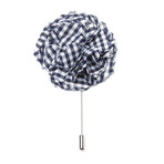 Lapel Pin // Navy Gingham