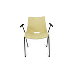 Shell Indoor Chair with Armrest // Set of 2 (Beige)