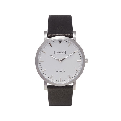 Cowes // Black Leather Strap