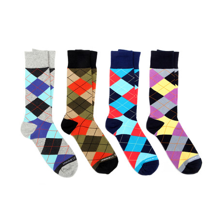Dress Socks // Argyle Mix II // Pack of 4