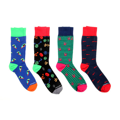 Mid-Calf Socks // Animals II // Pack of 4