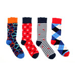 Mid-Calf Socks // Red Lobster // Pack of 4