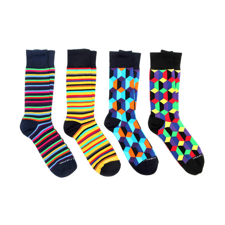 Dress Socks // Geometry // Pack of 4