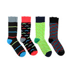 Dress Socks // Mustache // Pack of 4