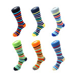 Dress Sock // Multi Stripe // Pack of 6