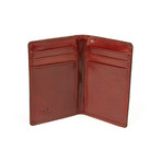 Bosca Italian Leather Slim Card Wallet // Rich Cognac