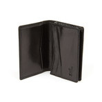 Leather Gusset Card Wallet // Black