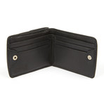 Cashmere Napa Leather Slim Bi-Fold Wallet // Black