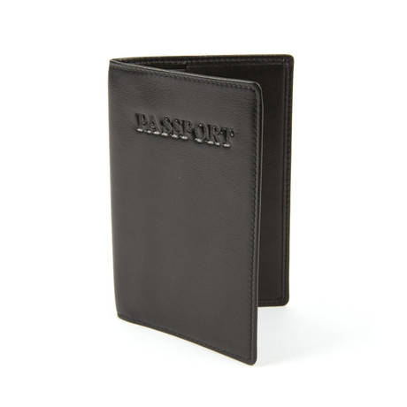 Premium Leather Passport Cover // Black